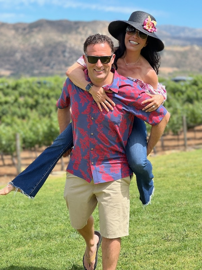 a happy couple in holiday